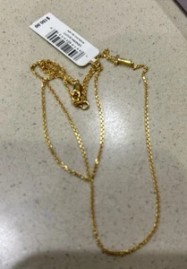 New Kendra Scott Davis Cross Charm Necklace in 18k Yellow Gold Vermeil - Picture 1 of 5