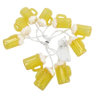 2pcs Beer String Lights 6.5ft 10LED Holiday Party Decorative String Lights - Image 1 of 4