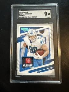 1/1🔥One Of One 🔥2021 Donruss TJ HOCKENSON - THREADS NFL PLAYERS PATCH - SGC 9 - Picture 1 of 3