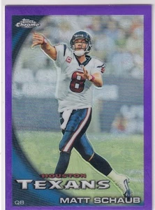 MATT SCHAUB 2010 Topps Chrome Purple Refractor #C147 522/555 Texans - Picture 1 of 2