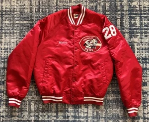 Vintage 1990-91 Cincinnati Reds Randy Myers #28 Game Worn Chalk Line Jacket Sz M - Picture 1 of 9