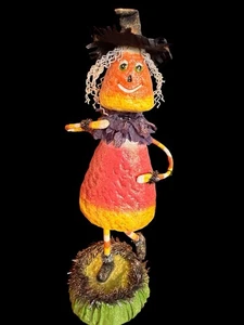 Vintage Bethany Lowe for RAZ Halloween Paper Mache Candy Corn Bobblehhead Figure - Picture 1 of 8
