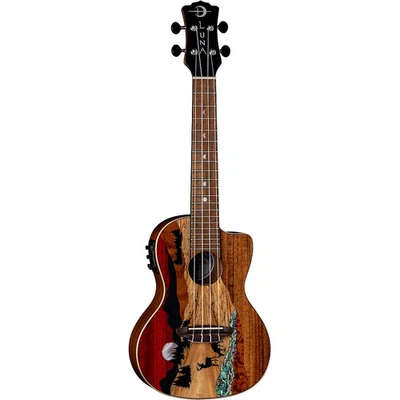 Luna Guitars Vista Deer Tropical Wood Concert Acoustic-Electric Ukulele Gloss - Image 1 of 4