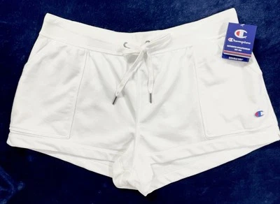 🔥 Pantalones Cortos Champion Mujer Campus French Terry Talla XL Blancos Nuevos con Etiquetas Foto 1 de 4