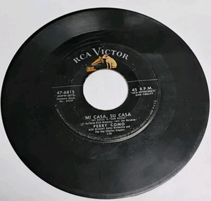 PERRY COMO-ROUND AND ROUND/MI CASA, SU CASA VINYL 45 1957 - Imagen 1 de 4