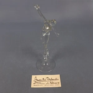 Scultura Vetro Ballerina Firmata Amanzio Bormioli Altare Statua Vintage XX Sec. - Imagen 1 de 19