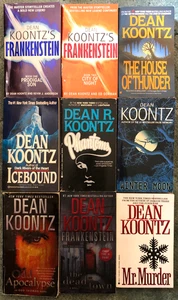 Dean Koontz books, lot of 9, Frankenstein 1 & 2, House of Thunder, Phantoms - Picture 1 of 4