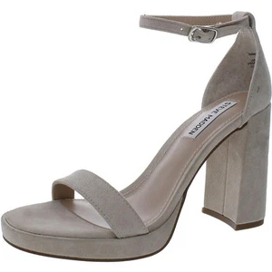 Steve Madden Womens Susan Solid Ankle Strap Pumps Heels Shoes BHFO 0969 - Picture 1 of 14