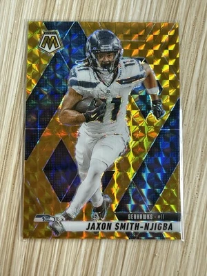 2025 Panini Mosaic GOLD Mosaic #229 Jaxon Smith-Njigba #/10 Seattle SEAHAWKS JSN - Image 1 of 3