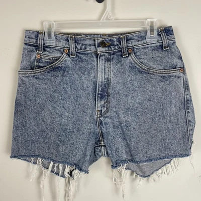 Vintage Levis 511 Shorts Sz 32 Cut Off Frayed Raw Hem Made In USA Orange Tab 80s - Image 1 of 4