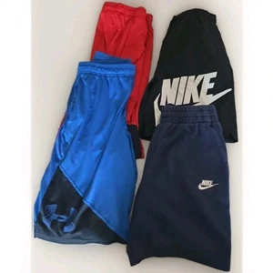Lot of 4 Nike Under Armour Athletic Shorts Boys Sz Large Basketball - Picture 1 of 11