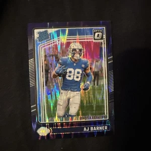 2024 Donruss Optic Purple Shock Prizm AJ Barner #204 Rated Rookie RC Seahawks - Picture 1 of 2
