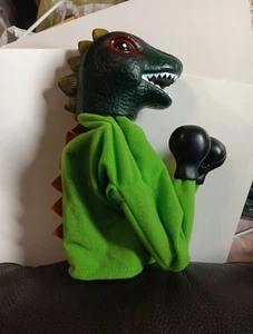 Vintage Rojus Boxing Komoto Dragon Dinosaur Godzilla Lizard Hand Puppet WORKING - Picture 1 of 5