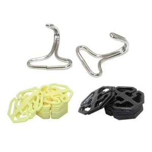 10PCS Car Seat Cover Plum Plate Metal Hook Plastic Card Fixed Chuck Fastener - Picture 1 of 14