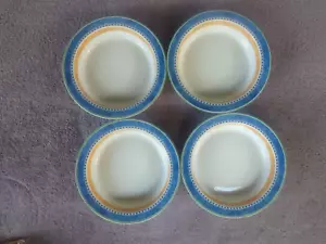Dansk Bistro Kobenhavn Grün Orange Blau Suppe Müslischale 8,25" 4er Set - Bild 1 von 4