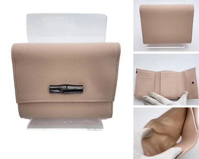 LONGCHAMP Roseau Cartera Triple Cuero Rosa Damas 30000 968 507 Foto 1 de 4