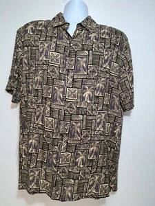 Batik Bay Rayon Short Sleeve Button Down Shirt Men size L. - Picture 1 of 7
