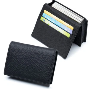 Women Men Coin Change Purse Small Wallet Credit Card Holder Card Pocket Black - Picture 1 of 6