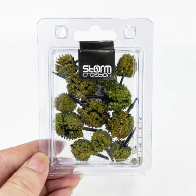 HO/OO Scale Miniatures Bush Vegetation Tree Plants Forest Model Railroad Scenery - Image 1 of 4