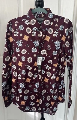 Camisa social masculina slim fit paisley e cinza tamanho médio/16 - Imagem 1 de 4