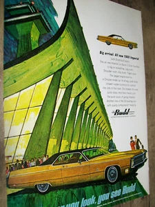 1969 Chrysler Imperial mittelgroßes Magazin Auto Ad-Budd Co. - "Big Arrival" - tolle Farbe - Bild 1 von 1