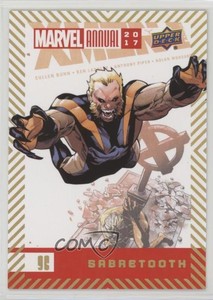 2017 Upper Deck Marvel Annual Gold Foil Sabretooth #96 9or