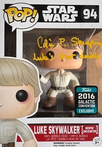 Star Wars Colin Skeaping Autograph Luke Skywalker Bespin Funko 94 -GENUINE - Picture 1 of 2