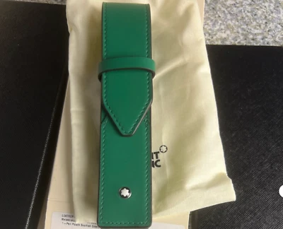 $215 MSRP - Montblanc 131269 Scottish green 1-pen pouch - Image 1 of 4