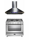 Verona Prestige VPFSGG365SS 36" All Gas 5 Burner Range Oven Hood Stainless Steel