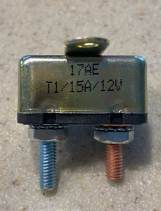 Auto Reset Circuit Breaker SAE J553 12Vdc 15 Amp Type 1 - Imagen 1 de 4