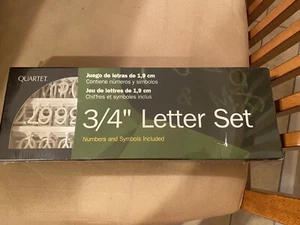 NEW QUARTET - 3/4” Letter Set (+Numbers & Symbols) - 318 Assorted - Sealed - USA - Picture 1 of 7
