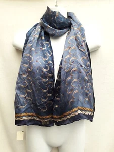 NEW Robert Lee Morris Scarf 100% silk Blue Multicolor - Picture 1 of 7