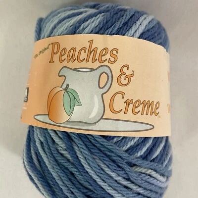 NEW Peaches & Creme Ombre 100% Cotton Yarn #181 Faded Denim 2oz  Discontinued - Image 1 of 4