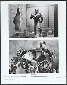 Foto promocional original de la película de ciencia ficción Robocop 1990 Robocop rompiendo pared - Imagen 1 de 2