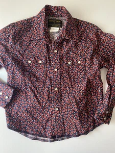 Rustler by Wrangler Long Sleeve Pearl Snap Paisley Youth Small Western Cowboy - Picture 1 of 5
