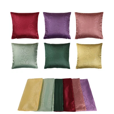 Damask Cushion Cover Circle Pattern Ornaments Decorative Cushion Cover Modern - Image 1 of 4