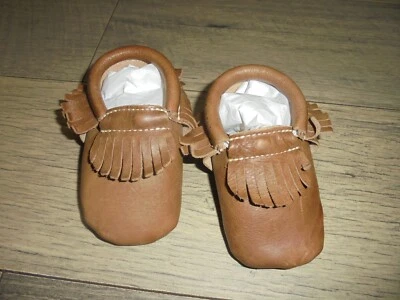 First Steps Designed in LA brown mocassins size 2 - Image 1 of 4