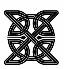 NEW 6.25” x 6.25” Celtic Knots Design Car Wall Laptop Black Vinyl Decal