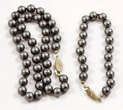 ORIGINAL SET Halskette + Armband Hämatit Blutstein necklace + bracelet exklusiv - Bild 1 von 4