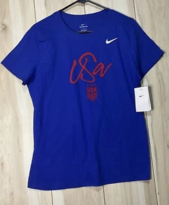 USA USWNT Fußball Nike Core T-Shirt Damen Größe royalblau kurzarm - Bild 1 von 2