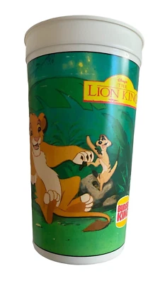 The Lion King Burger King Cup Tall Plastic Simba Timon & Pumbaa Vintage 1994 - Image 1 of 4