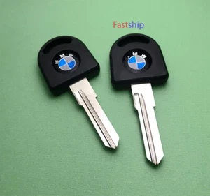 2x Blank Key Uncut For BMW E21 E12 E30 E24 E28 SERIES 3 5 7 M3 M5 Black - Picture 1 of 3
