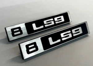 Emblem Custom Billet Front Fender 'LS9' Chevy Chevrolet GMC Truck 1967-1972 C 10 - Bild 1 von 6