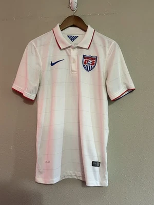 Camiseta de fútbol local Nike 2014 USMNT auténtica de la Copa Mundial para hombre talla pequeña” Foto 1 de 4
