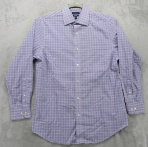 Croft & Barrow Shirt Mens Medium Plaid Check Non Iron Classic Fit Dress Shirt - Picture 1 of 15