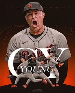 8x10 Photo TARIK SKUBAL Detroit Tigers 2024/2025 Cy Young Pitcher back to back - Picture 1 of 1