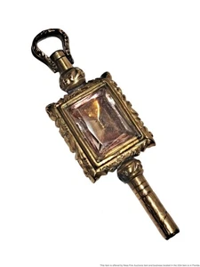 Victorian Bloodstone Antique Pocket Watch Key Fob Pendant For Necklace - Picture 1 of 6