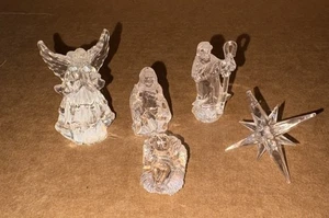 Miniatur Glas Krippe 5 Set von Unknown - Holiday Decor (Glas Krippe Set - Bild 1 von 4