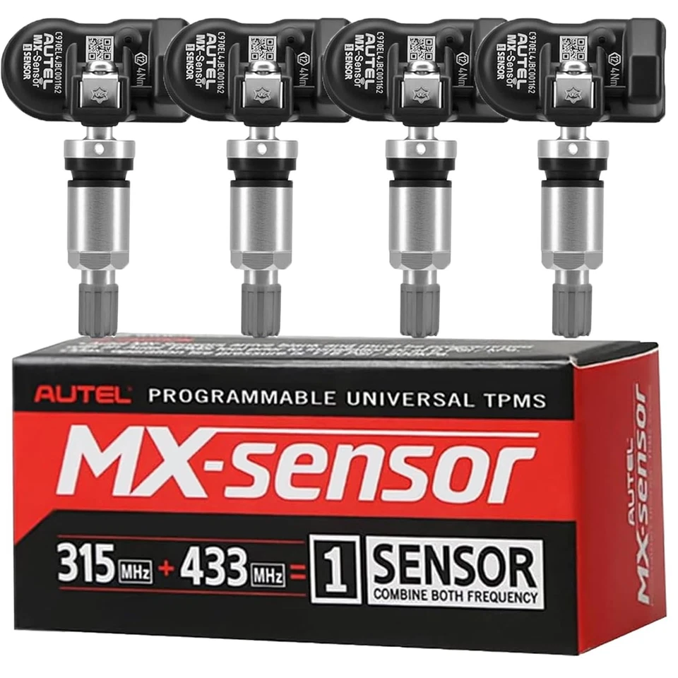 8pcs Autel MX-Sensor 315&433MHz Programmable TPMS Universal Tire Pressure Sensor