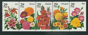Scott #2829/33...29 Cent...Flowers...Booklet Pane of 5 - Picture 1 of 1